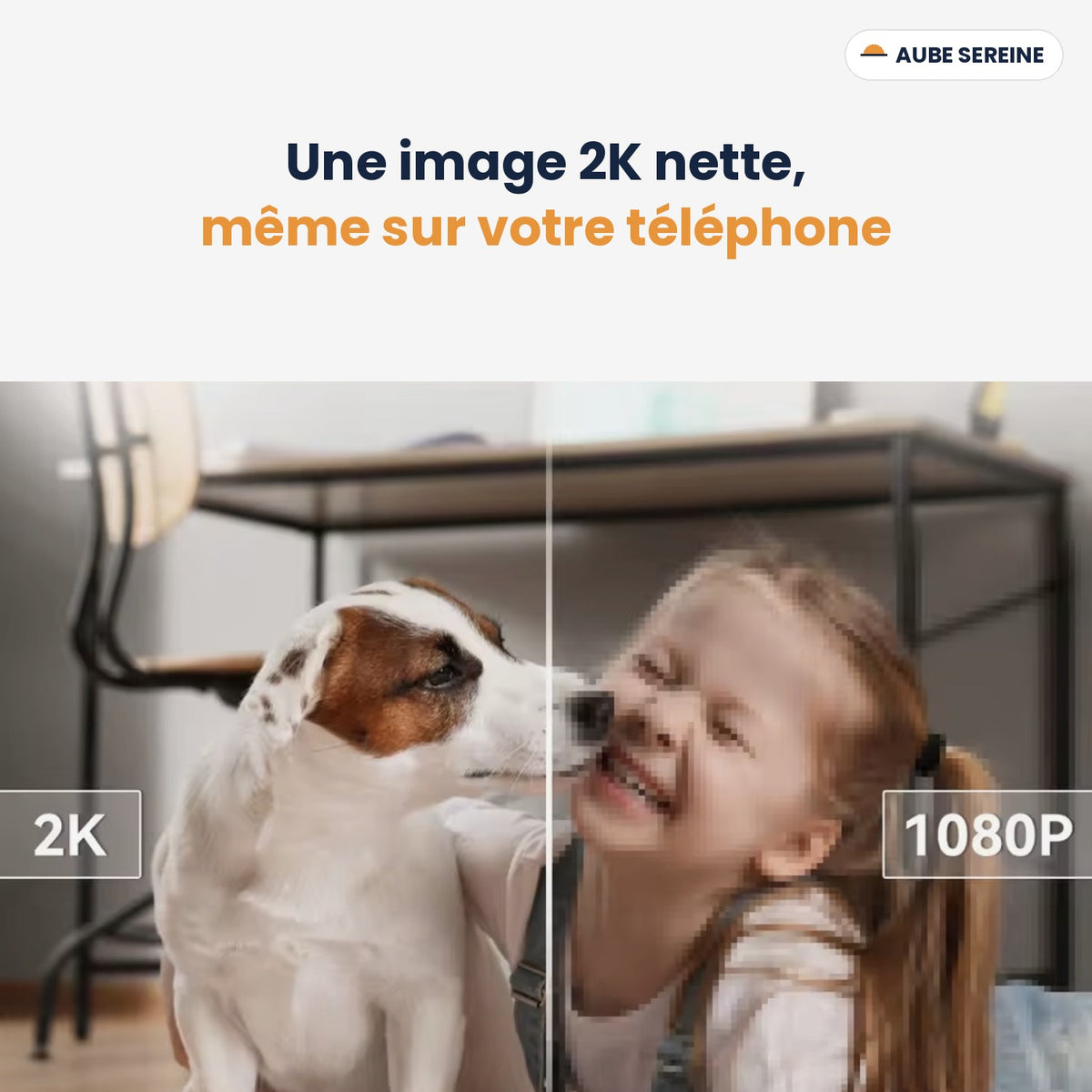 Caméra connectée 2K – Vision 360° et nuit