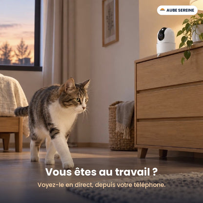 Caméra connectée 2K – Vision 360° et nuit